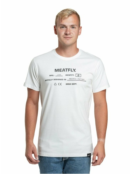 Meatfly Meatfly pánske tričko Sign White | Biela | Veľkosť
