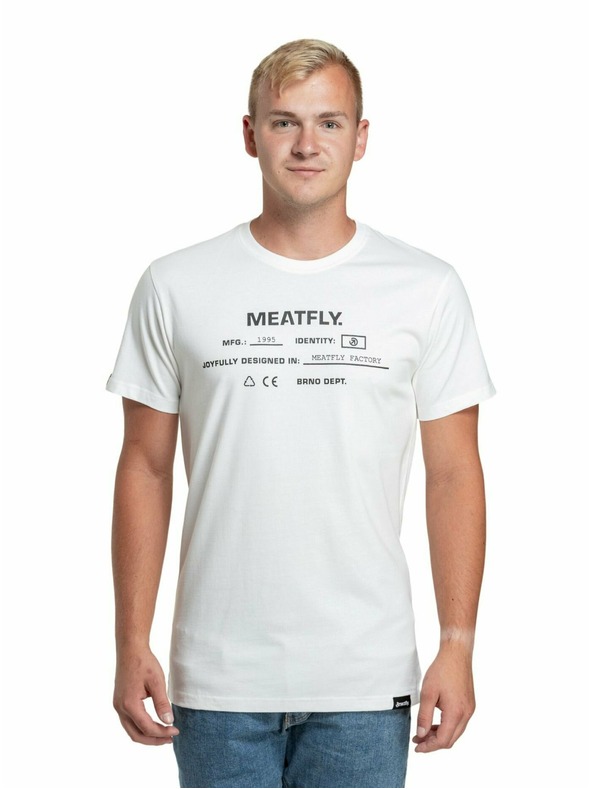 Meatfly Meatfly pánske tričko Sign White | Biela | Veľkosť
