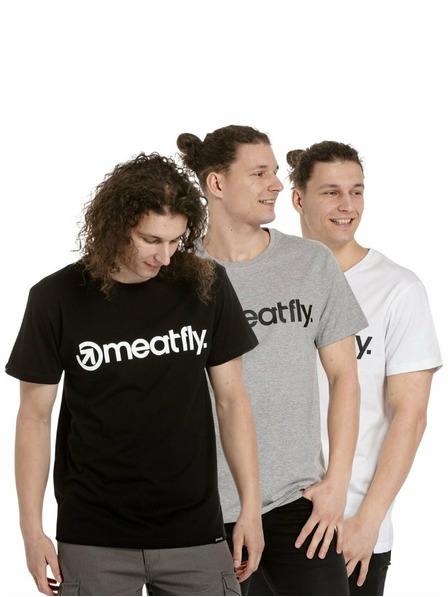 Meatfly Meatfly balenie pánských tričiek MF Logo Multipack Black/Grey Heather/White | Čierna | Veľkosť