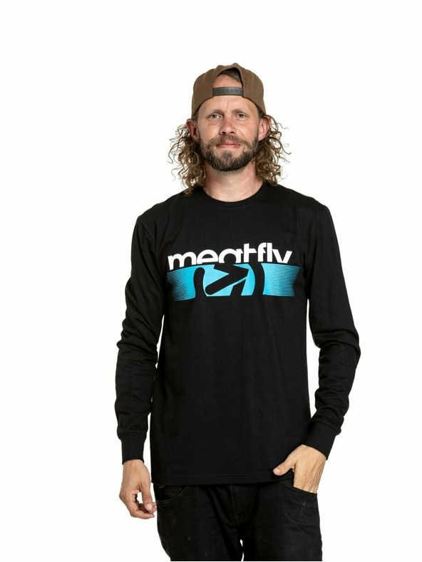 Meatfly Meatfly pánske tričko s dlhým rukávom Judgement Blue Arrow/Black | Modrá | Veľkosť