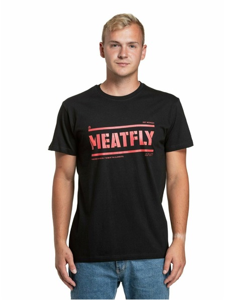 Meatfly Meatfly pánske tričko Rele Black | Čierna | Veľkosť