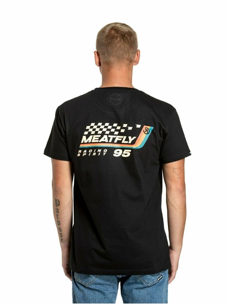 Meatfly Meatfly pánske tričko Racing Spirit Black