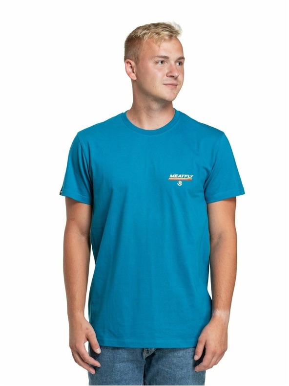 Meatfly Meatfly pánske tričko Racing Spirit Funky Blue