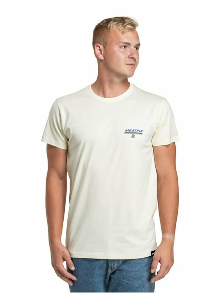 Meatfly Meatfly pánske tričko Racing Spirit Cream