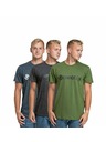 Meatfly Meatfly balenie pánskych tričiek MF Logo Multipack Charcoal Heather/Olive/Navy Heather | Sivá