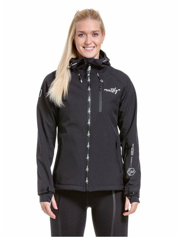 Meatfly Meatfly dámska softshell bunda Zaja Logo Black | Čierna | Veľkosť