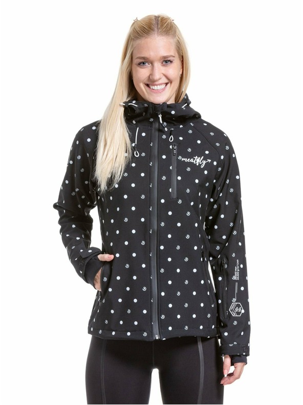 Meatfly Meatfly dámska softshell bunda Zaja Dots Black | Čierna | Veľkosť