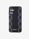 DKNY DKNY PU Kožený Károvaný Vzor Magsafe Zadný Kryt pre Samsung Galaxy S24+ Black