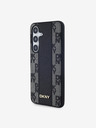 DKNY DKNY PU Kožený Károvaný Vzor Magsafe Zadný Kryt pre Samsung Galaxy S24+ Black