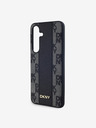 DKNY DKNY PU Kožený Károvaný Vzor Magsafe Zadný Kryt pre Samsung Galaxy S24+ Black