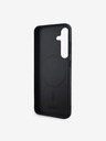 DKNY DKNY PU Kožený Károvaný Vzor Magsafe Zadný Kryt pre Samsung Galaxy S24+ Black