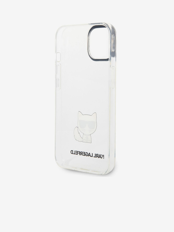 Karl Lagerfeld Karl Lagerfeld Choupette Logo Zadný Kryt pre iPhone 14 Plus Transparent