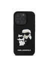 Karl Lagerfeld Karl Lagerfeld 3D Rubber Karl and Choupette Zadný Kryt pre iPhone 16 Pro Max Black