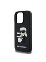 Karl Lagerfeld Karl Lagerfeld 3D Rubber Karl and Choupette Zadný Kryt pre iPhone 16 Pro Max Black