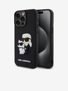 Karl Lagerfeld Karl Lagerfeld 3D Rubber Karl and Choupette Zadný Kryt pre iPhone 14 Pro Max Black
