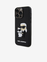 Karl Lagerfeld Karl Lagerfeld 3D Rubber Karl and Choupette Zadný Kryt pre iPhone 14 Pro Max Black