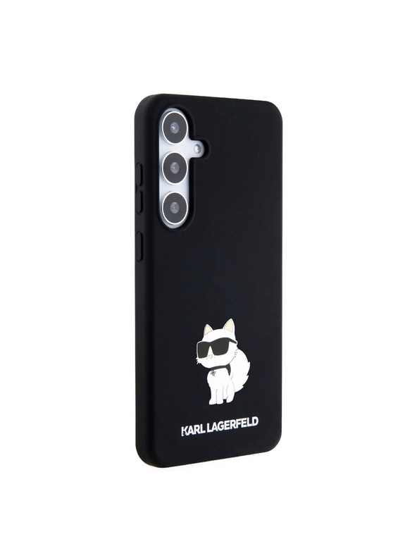 Karl Lagerfeld Karl Lagerfeld Liquid Silicone Choupette NFT Zadný Kryt pre Samsung Galaxy S24+ Black