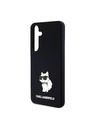 Karl Lagerfeld Karl Lagerfeld Liquid Silicone Choupette NFT Zadný Kryt pre Samsung Galaxy S24+ Black