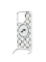 Karl Lagerfeld Karl Lagerfeld IML Monogram Crossbody K&CH Heads MagSafe Zadný Kryt pre iPhone 15 Pro Max Transparent