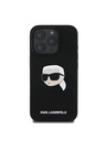 Karl Lagerfeld Karl Lagerfeld Liquid Silicone Karl Head MagSafe Zadný Kryt pre iPhone 16 Pro Black