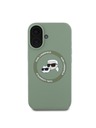 Karl Lagerfeld Karl Lagerfeld Liquid Silicone K&CH Heads MagSafe Zadný Kryt pre iPhone 16 Kaki
