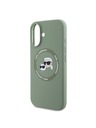 Karl Lagerfeld Karl Lagerfeld Liquid Silicone K&CH Heads MagSafe Zadný Kryt pre iPhone 16 Kaki