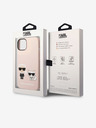Karl Lagerfeld Karl Lagerfeld and Choupette Liquid Silicone Zadný Kryt pre iPhone 14 Plus Pink