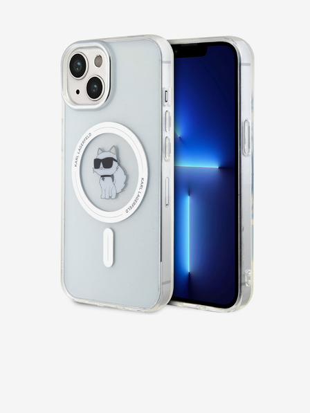 Karl Lagerfeld Karl Lagerfeld IML Choupette MagSafe Zadný kryt pre iPhone 15 Priehľadný