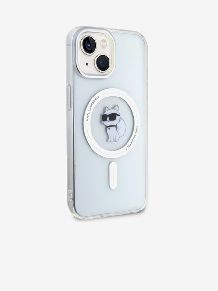 Karl Lagerfeld Karl Lagerfeld IML Choupette MagSafe Zadný kryt pre iPhone 15 Priehľadný