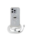 Karl Lagerfeld Karl Lagerfeld IML Crossbody Karl Head MagSafe Zadný kryt pre iPhone 15 Pro Max Priehľadný