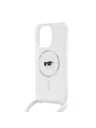 Karl Lagerfeld Karl Lagerfeld IML Crossbody Karl Head MagSafe Zadný kryt pre iPhone 15 Pro Max Priehľadný