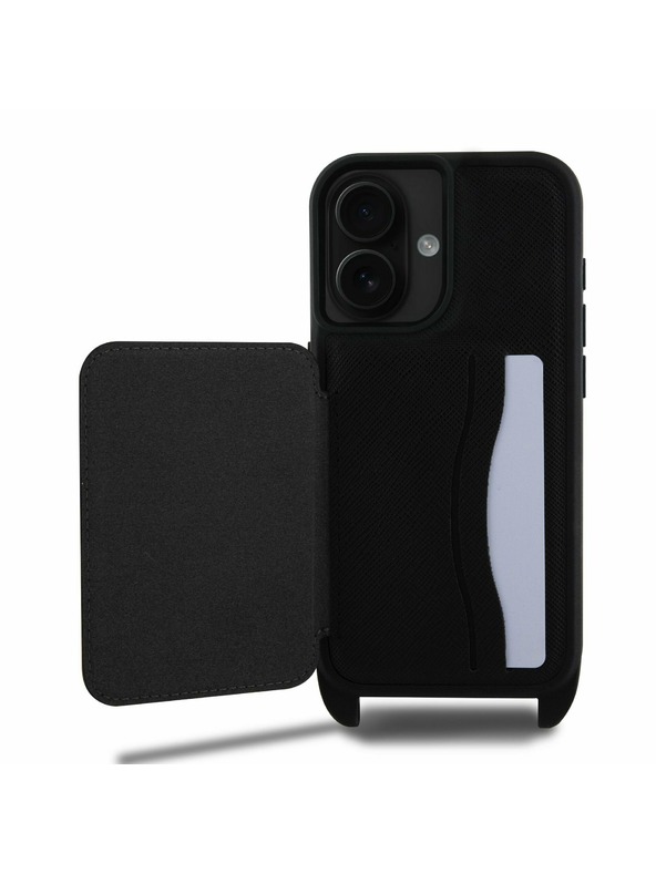 Karl Lagerfeld Karl Lagerfeld Saffiano Crossbody Popruh Karl and Choupette Kryt pre iPhone 16 Čierny