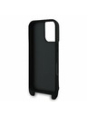 Karl Lagerfeld Karl Lagerfeld Saffiano Crossbody Popruh Kov Karl and Choupette Zadný kryt pre iPhone 16 Čierny