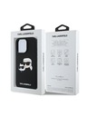 Karl Lagerfeld Karl Lagerfeld Tekutý silikón Dvojité hlavy MagSafe Zadný kryt pre iPhone 16 Pro Max Čierny