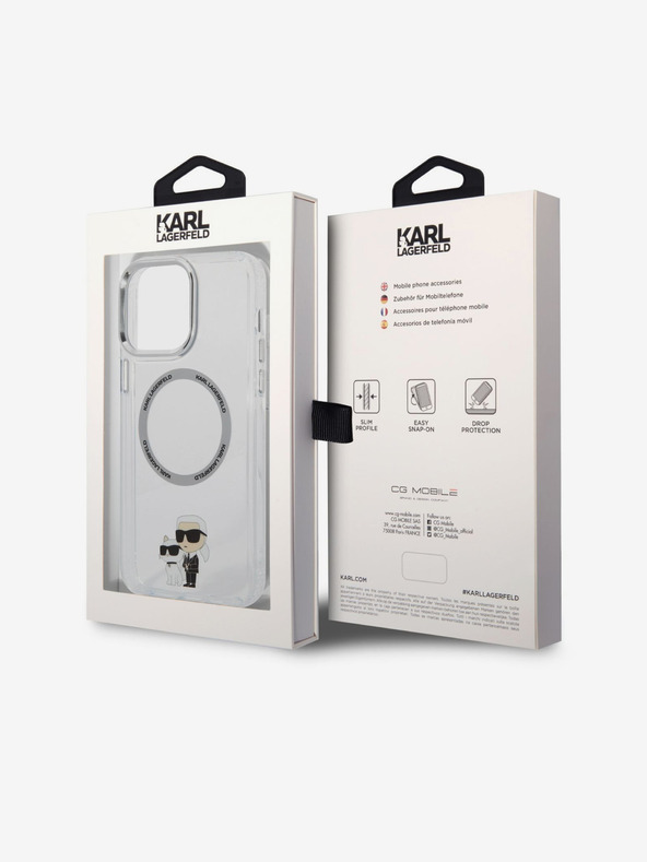 Karl Lagerfeld IML Karl and Choupette NFT MagSafe Zadný kryt pre iPhone 13 Pro Max Priehľadný Karl Lagerfeld