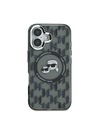 Karl Lagerfeld Karl Lagerfeld IML Monogram K&CH Hlavy MagSafe Zadný kryt pre iPhone 16 Čierny