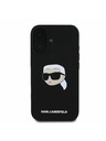 Karl Lagerfeld Karl Lagerfeld Tekutý silikón Karl Head MagSafe Zadný kryt pre iPhone 16 Čierny