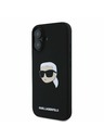 Karl Lagerfeld Karl Lagerfeld Tekutý silikón Karl Head MagSafe Zadný kryt pre iPhone 16 Čierny