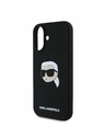 Karl Lagerfeld Karl Lagerfeld Tekutý silikón Karl Head MagSafe Zadný kryt pre iPhone 16 Čierny