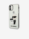 Karl Lagerfeld IML Trblietavý Karl and Choupette NFT Zadný kryt pre iPhone 11 Priehľadný Karl Lagerfeld