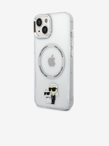 Karl Lagerfeld Karl Lagerfeld IML Karl and Choupette NFT MagSafe Zadný kryt pre iPhone 13 Priehľadný