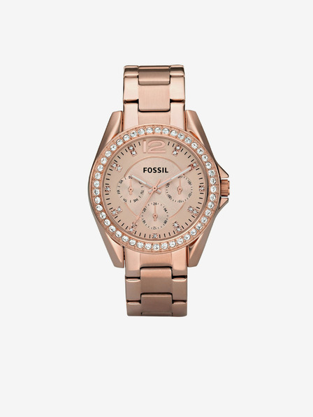 Fossil Ružovozlaté dámske hodinky Fossil Riley