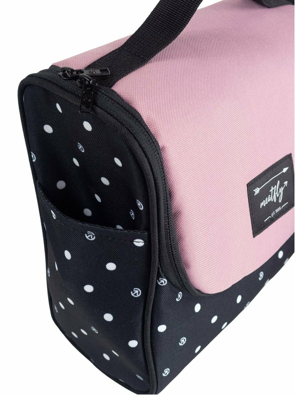 Meatfly Meatfly toaletná taška Cara Black Dots