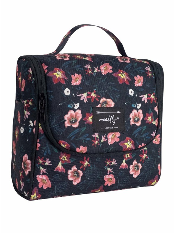 Meatfly Meatfly toaletná taška Cara Hibiscus | Čierna | Veľkosť