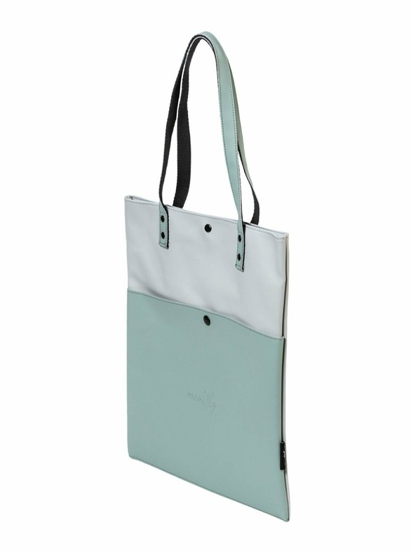 Meatfly Meatfly kabelka Janie Mint / Light Grey | Modrá | Objem 3 L
