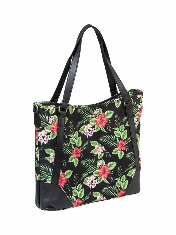 Meatfly Meatfly dámska kabelka Insanity Tropical Black | Čierna | Objem 11 L