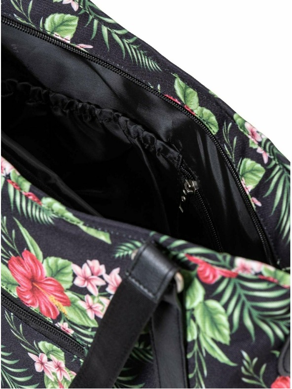 Meatfly Meatfly dámska kabelka Insanity Tropical Black | Čierna | Objem 11 L