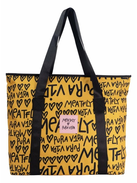 Meatfly Meatfly plážová kabelka X Pura Vida Skye Yellow/Black | Žltá | Veľkosť