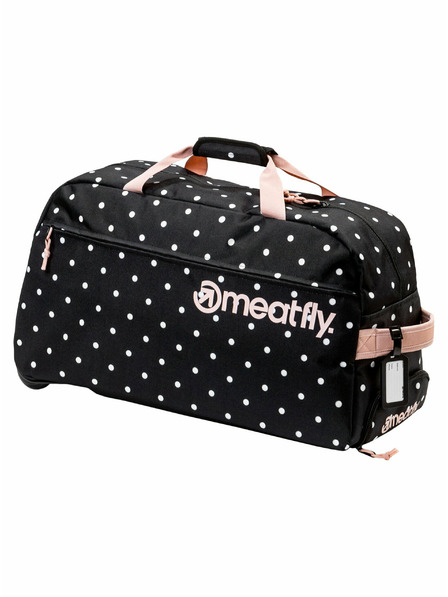 Meatfly Meatfly cestovná taška Gail White Dot/Powder Pink 42 L | Biela | Objem 42 L