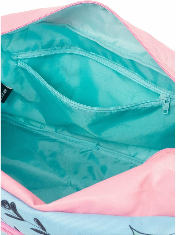 Meatfly Meatfly cestovná taška X Pura Vida Mavis Mint Flowers | Modrá | Objem 26 L